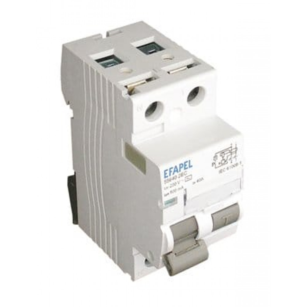 RCCB 2P-30MA-AC-25A (55625 2BC). Выключатель дифференциального тока (УЗО). Efapel