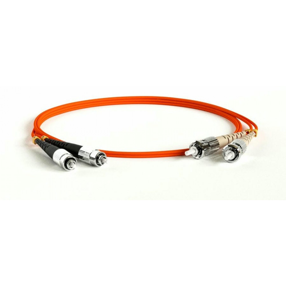 FC-D2-50-FC/PR-ST/PR-H-2M-LSZH-OR. Патч-корд волоконно-оптический многомодовый. Hyperline