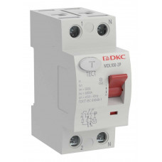 YON MAX MDL100 ВДТ, 2P, 30mA, 25A, АС (MDL100-2P2-25-AC). Выключатель дифференциального тока (УЗО). ДКС