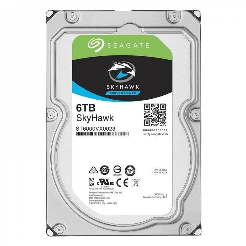 HDD 6000 GB (6 TB) SATA-III Skyhawk (ST6000VX001). Жесткий диск (HDD) для видеонаблюдения. Seagate
