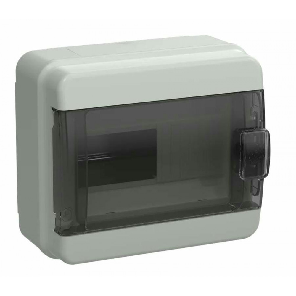 Корпус пластиковый навесной TEKFOR КМПн-8 IP65 черная прозрачная дверь (TF5-KP72-N-08-65-K03-K02). Корпус пластиковый. IEK