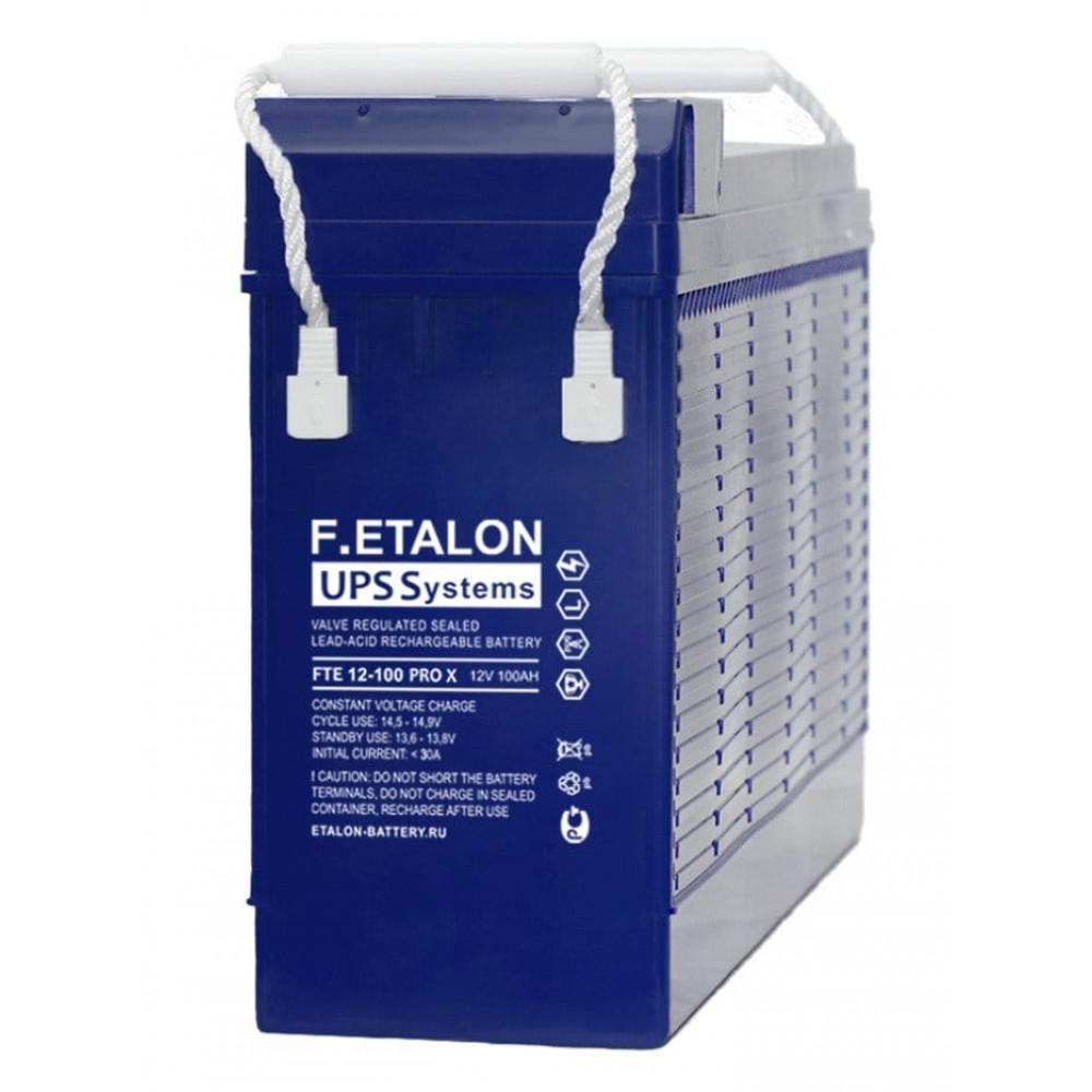 F.ETALON FTE 12-100 PRO X. Аккумулятор герметичный свинцово-кислотный. ETALON
