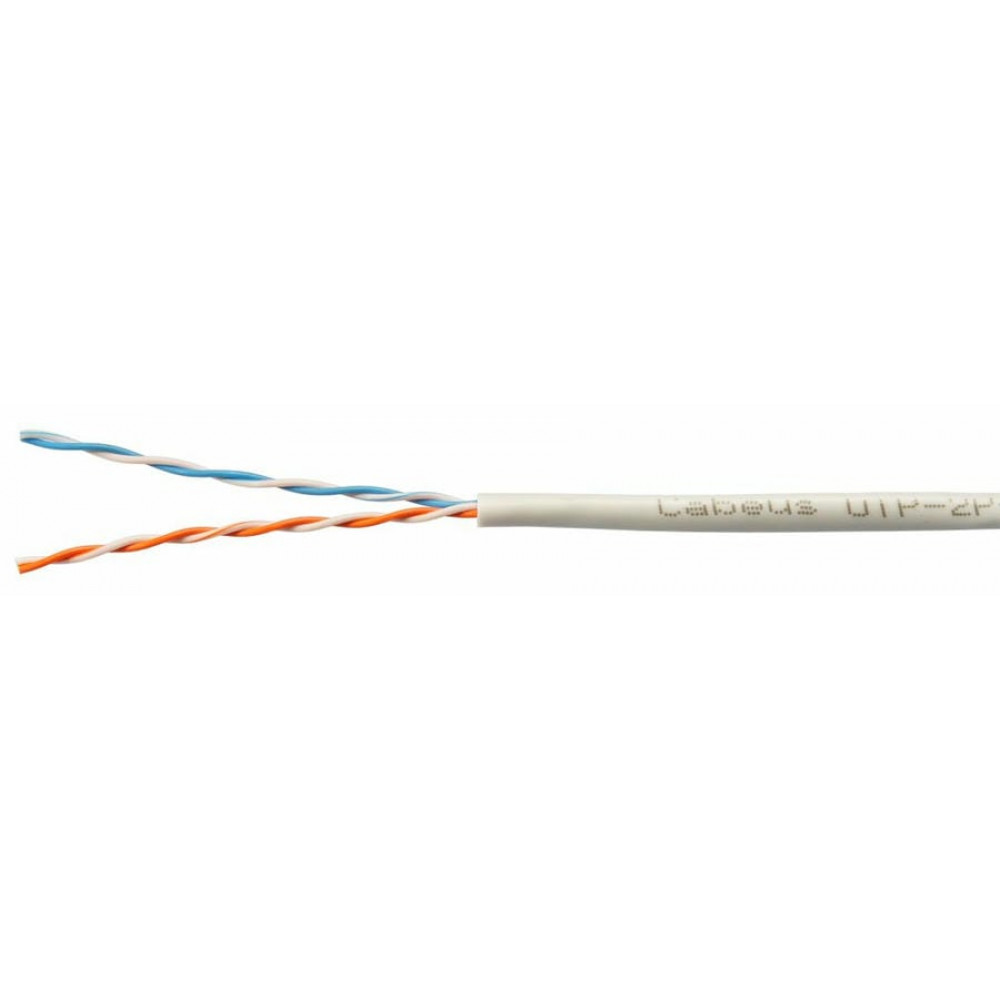 UTP-2P-Cat.5e-SOLID-GY-LIGHT-500 (11078c). Кабель «витая пара» (LAN) для структурированных систем связи. CABEUS