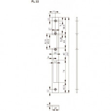 FL22. Запорная планка короткая. dormakaba