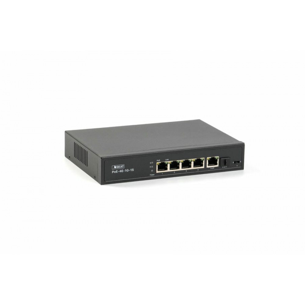 SKAT PoE-4E-1G-1S (4084). Коммутатор с питанием по PoE. Бастион