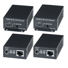 HE02EI. Комплект для передачи HDMI-сигнала с ИК-повторителем. SC&T