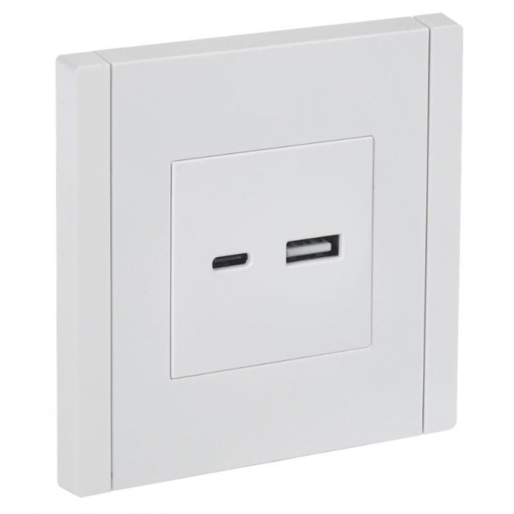 FORTE&PIANO Розетка USB A+C 3,1А FP250 скрытой установки белый (FP-U22-D31-K01). Розетка USB серии FORTE&PIANO. IEK