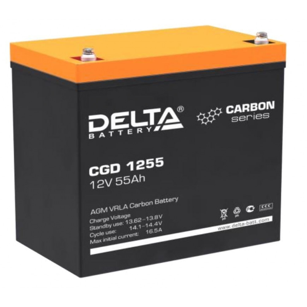 Delta CGD 1255. Аккумулятор герметичный свинцово-кислотный. Delta