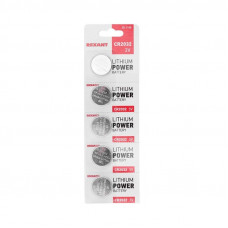 Литиевые батарейки CR2032 3 V 220 mAh (30-1108). Элемент питания. Rexant