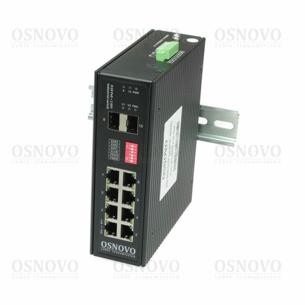 SW-80802/I(Port 90W, 300W). Коммутатор с PoE. OSNOVO