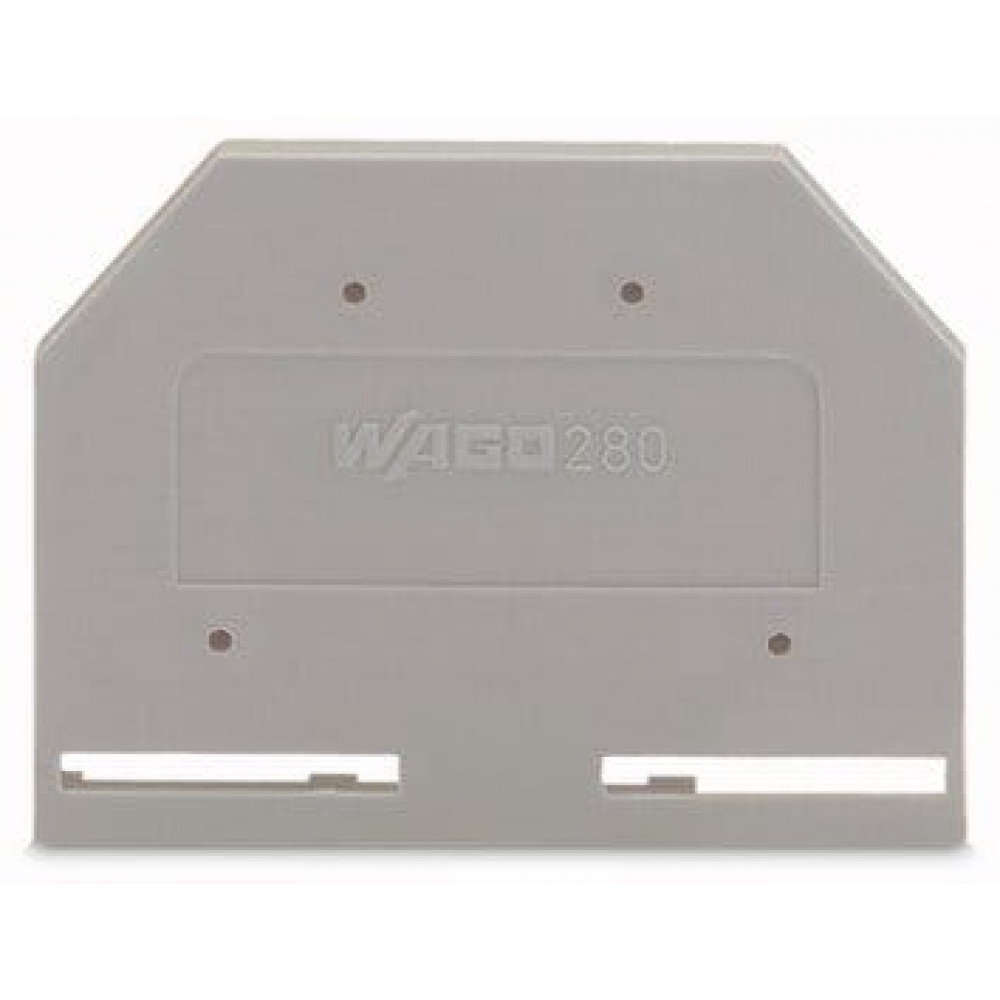 WAGO 280-301 торцевая пластина серая. Торцевая и промежуточная пластина. WAGO