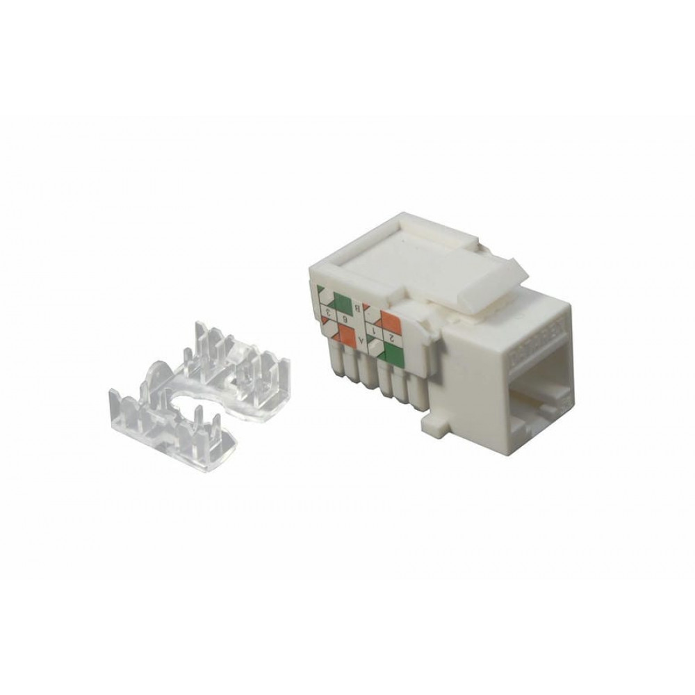 Модуль Keystone розеточный кат. 6, UTP, 1xRJ45, T568A/B, белый (DR-5103). Модуль Keystone. Datarex