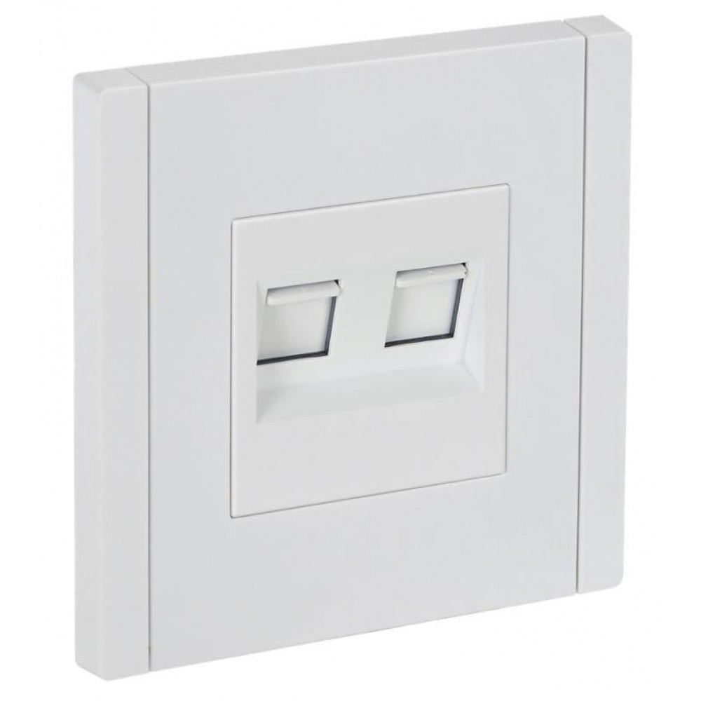 FORTE&PIANO Розетка двойная RJ11+RJ45 кат.5E FP235 скрытой установки белый (FP-KT20-O-1-K01). Розетка двойная RJ11 + RJ45 (cat.5e) серии FORTE&PIANO. IEK