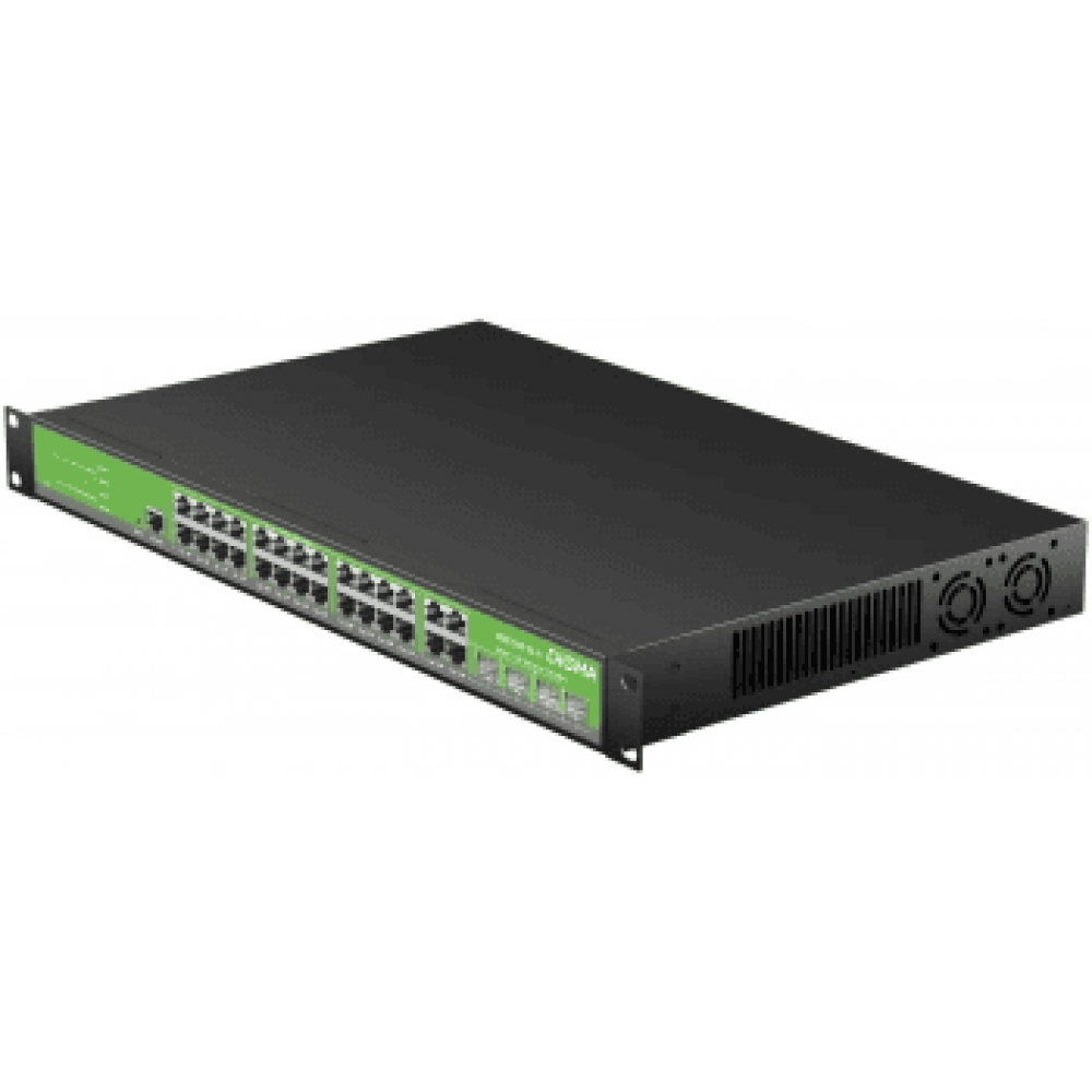 DSP724G-4C-R300 (L2+) 24х1Гбит/с 4хКомбо(1000BASE-T/SFP) 24PoE 24PoE+ 300W управляемый. Коммутатор с питанием по PoE. Digma