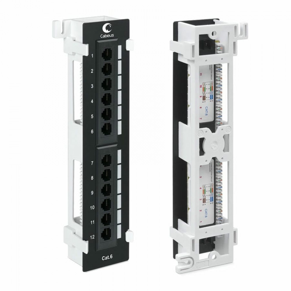 PL-12-Cat.6-WL-Dual IDC (7954c). Патч-панель. CABEUS