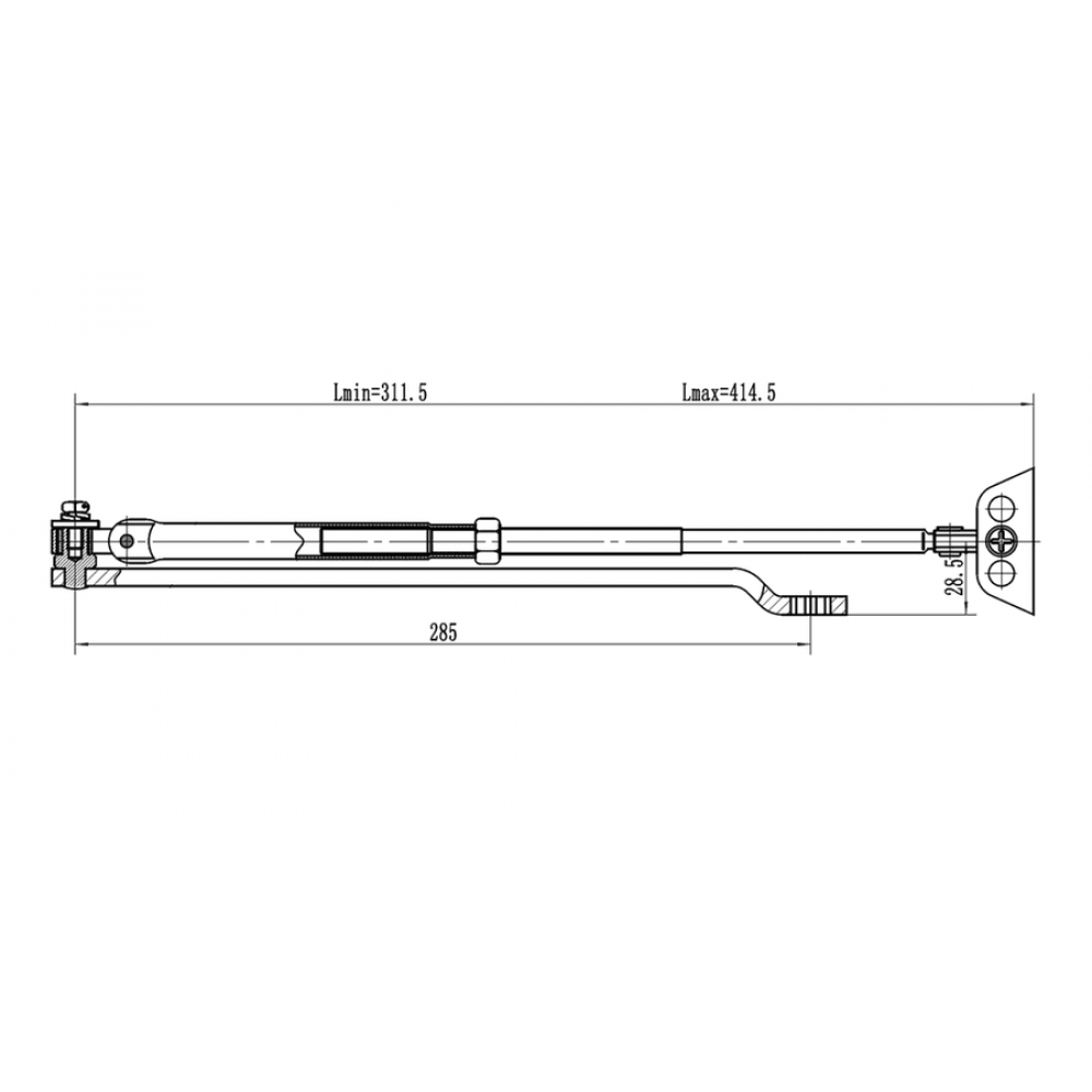 Рычаг-503 LONG. Рычаг удлиненный для доводчиков. VIZIT