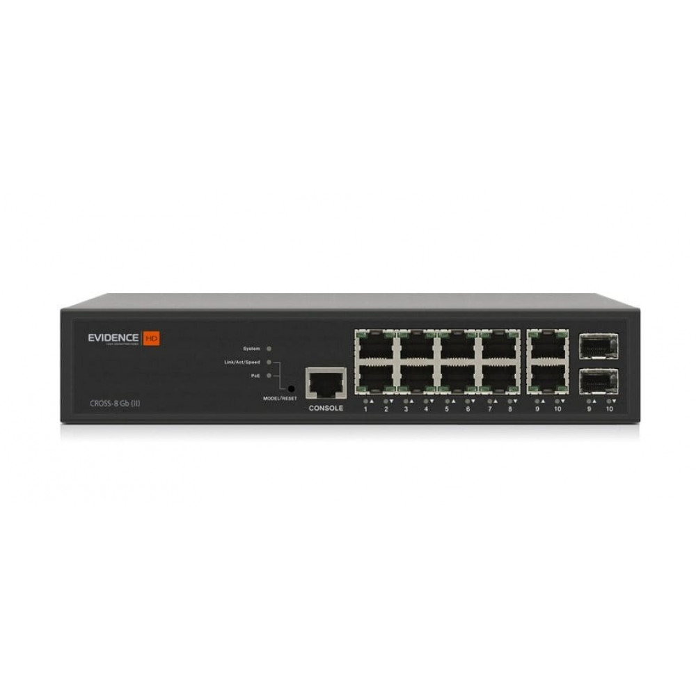 Cross-8/Gb (II). Коммутатор с питанием без PoE. EVIDENCE