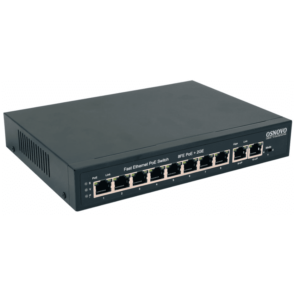 SW-20820(120W). Коммутатор 10-портовый Gigabit Ethernet с PoE. OSNOVO