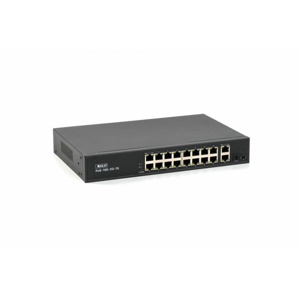 SKAT PoE-16E-2G-1S (4075). Коммутатор с питанием по PoE. Бастион