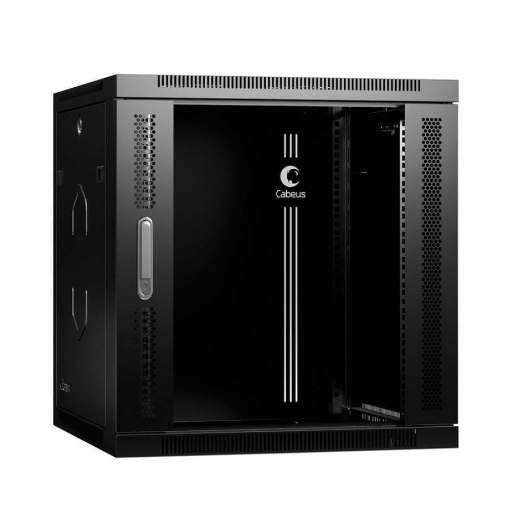 SH-05F-12U60/45-R-BK (10769c). Шкаф телекоммуникационный 19 настенный 12U. CABEUS