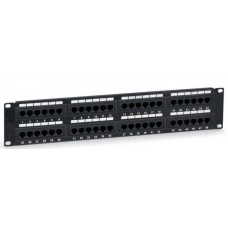 PP-2U-48P-5e (201-002). Патч-панель 19 (2U) 48 портов RJ-45 кат.5е. ПожТехКабель