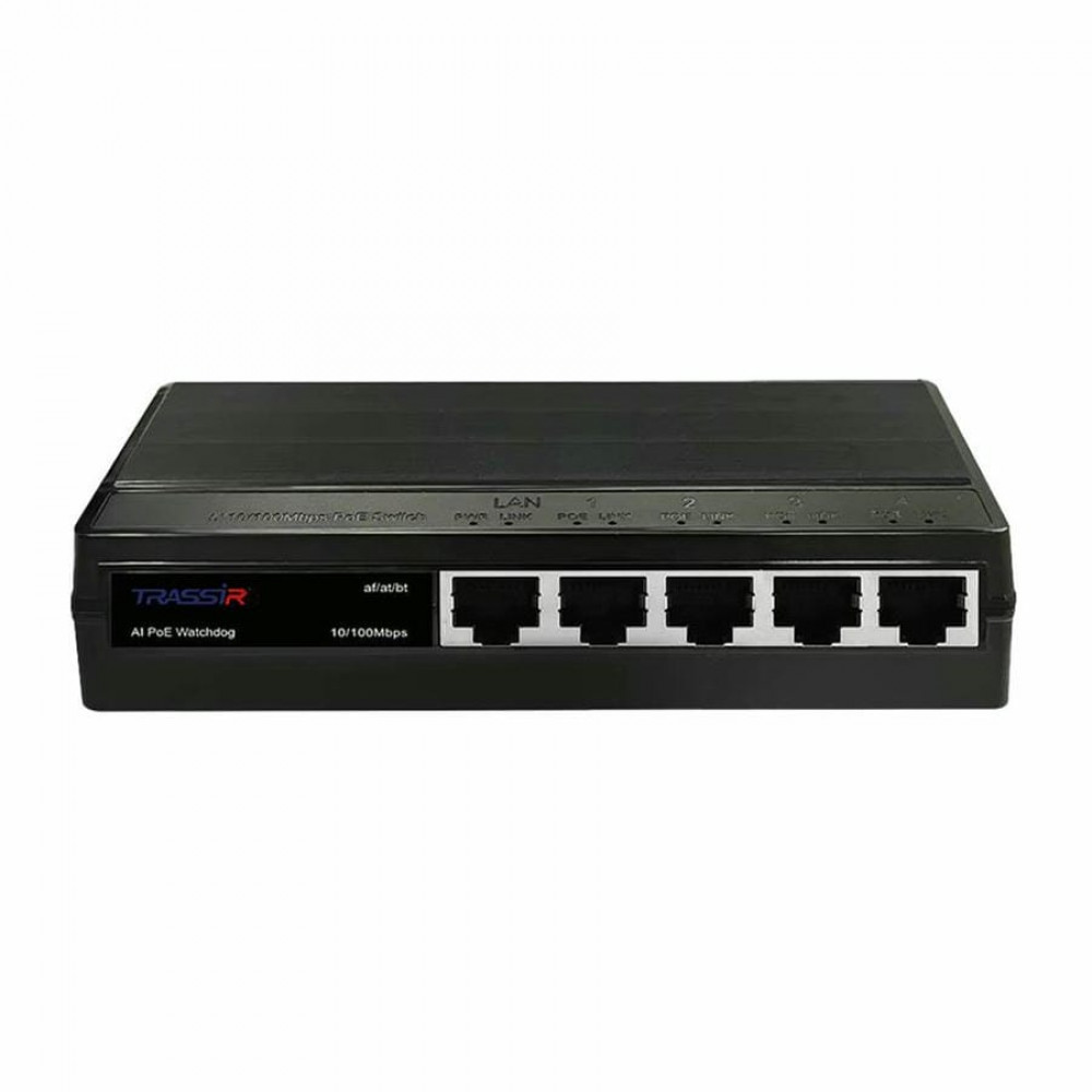 TR-NS1105-60-4POE. Коммутатор с PoE. Trassir