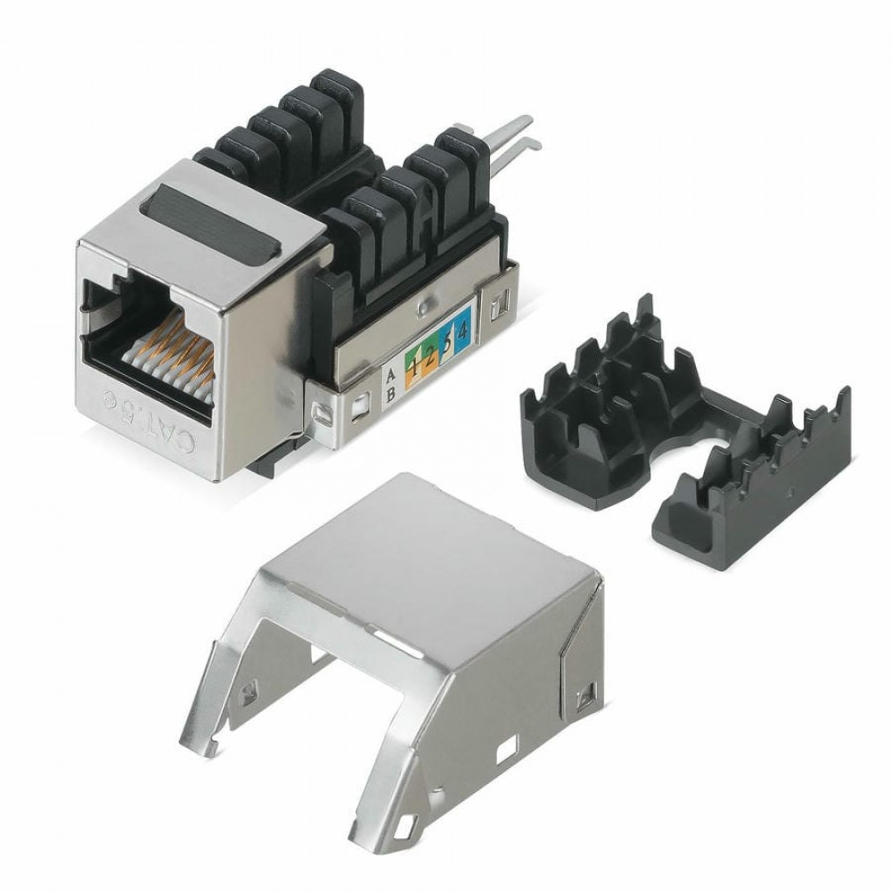 KJ-RJ45-Cat.5e-SH-90 (7958c). Вставка Keystone Jack RJ-45. CABEUS