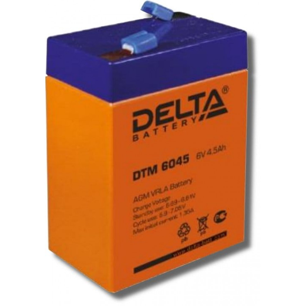 Delta DTM 6045. Аккумулятор герметичный свинцово-кислотный. Delta