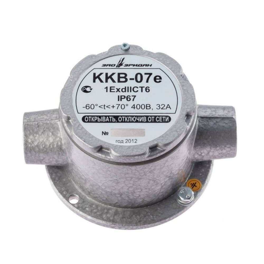 ККВ-07е-Ех-А-Р1-П-БК1, ШТ1/2+ШТ1/2. Коробка коммутационная взрывозащищенная проходная. Эридан