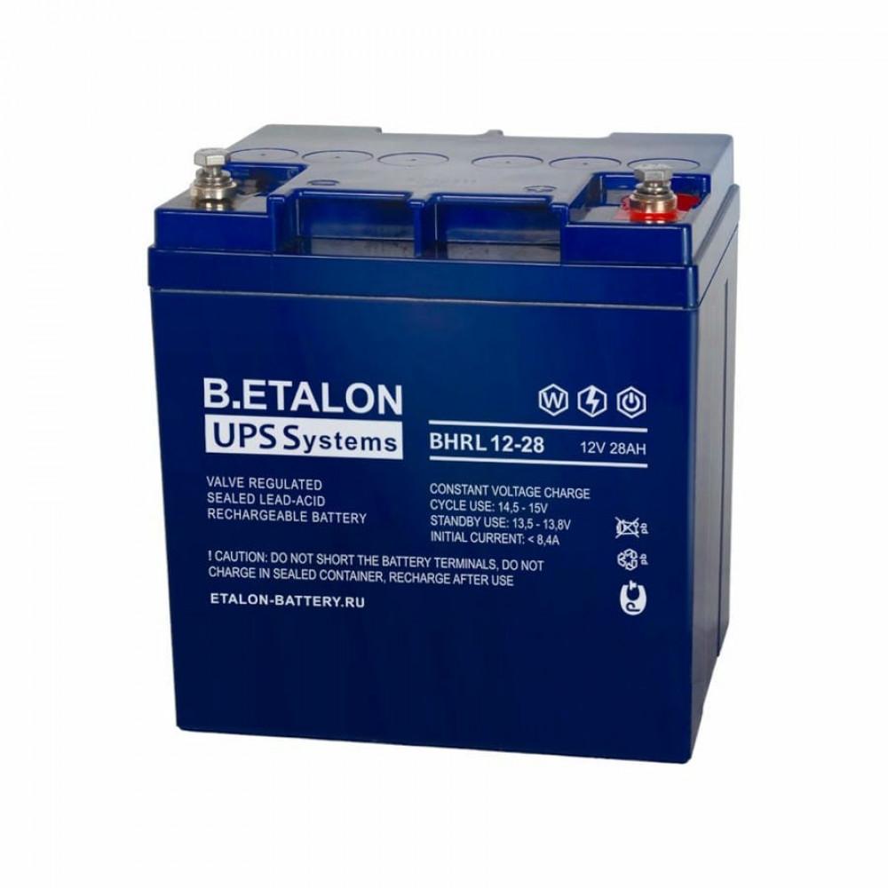 B.ETALON BHRL 12-28. Аккумулятор герметичный свинцово-кислотный. ETALON