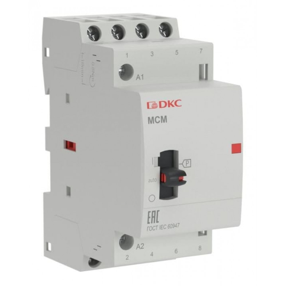 YON max MCМ 4P 25A 240В 4НО (MCM-25-40-A240). Контактор модульный. ДКС