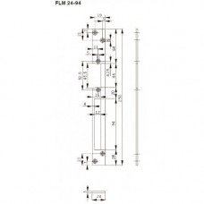 FLH24-94. Запорная планка длинная. dormakaba