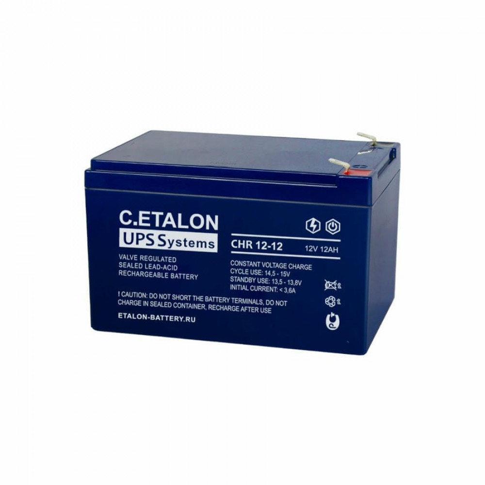 C.ETALON CHR 12-12. Аккумулятор герметичный свинцово-кислотный. ETALON