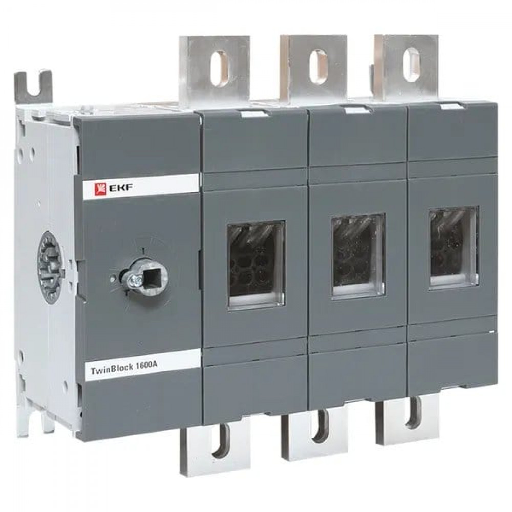 Рубильник 1600A 3P без рукоятки управления TwinBlock (tb-s-1600-3p). Рубильник. EKF