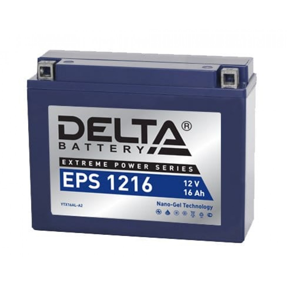 Delta EPS 1216. Аккумулятор герметичный свинцово-кислотный стартерный. Delta