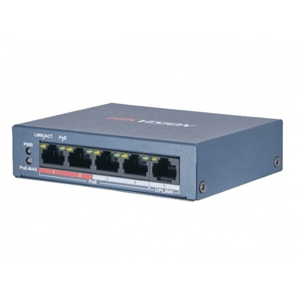 DS-3E0105P-E/M(C). Коммутатор с питанием POE. Hikvision