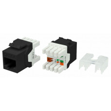 KJ8-8P8C-C6A-180-BK. Вставка Keystone Jack RJ-45. Hyperline