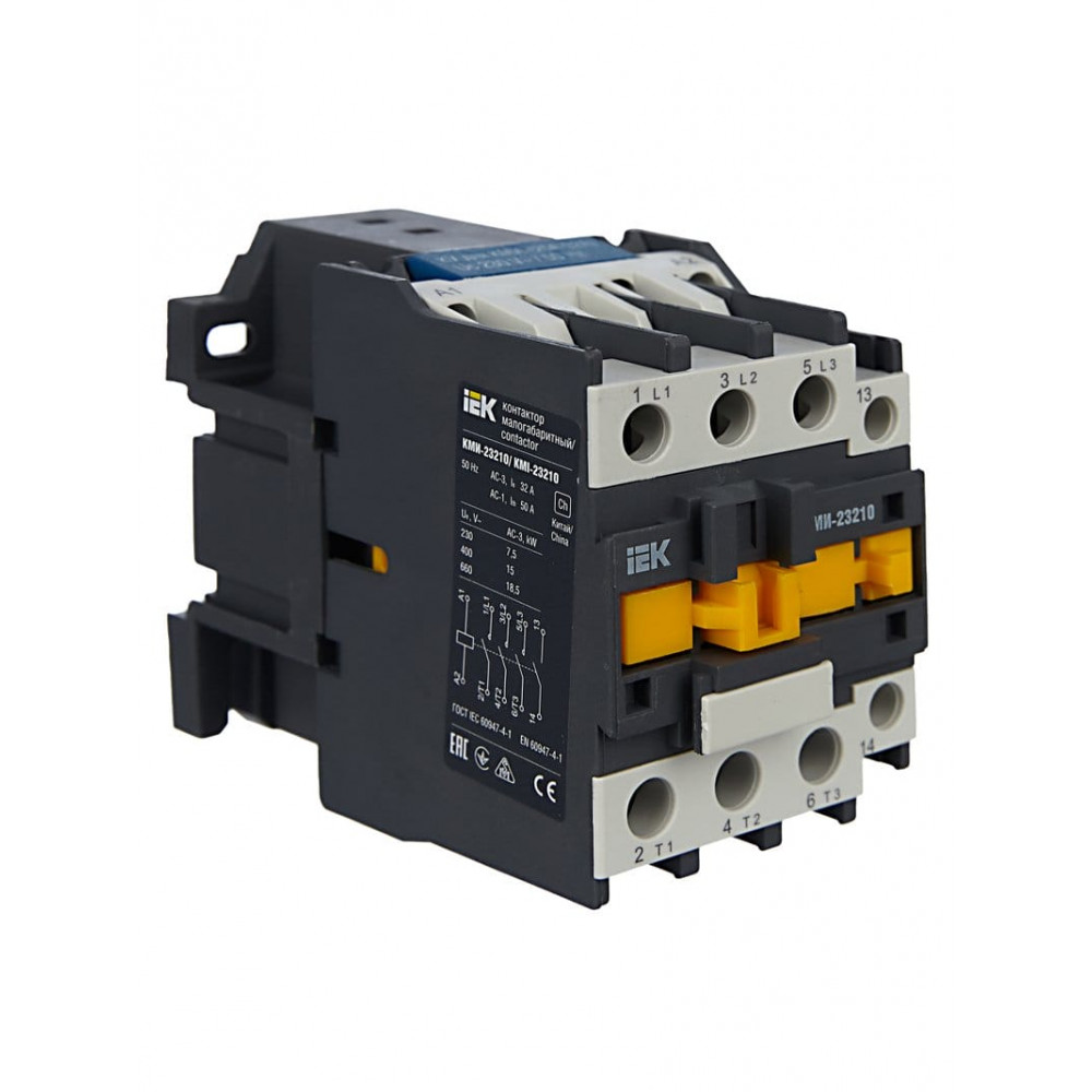 Контактор КМИ-23210 32А 230В/АС3 1NO (KKM21-032-230-10). Контактор. IEK