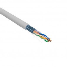 F/UTP, CAT 5e, ZH нг(А)-HF, 4х2х0,52 мм, 24AWG, INDOOR, SOLID, серый, РФ REXANT (02-0021-R). Кабель «витая пара» (LAN) для структурированных систем связи. Rexant