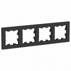 AtlasDesign рамка 4-местная универсальная, карбон (ATN001004). Рамка. Systeme Electric
