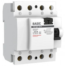 УЗО ВДТ-40 4P 63А/30мА Basic (elcb-4-63-30e-sim). Выключатель дифференциального тока (УЗО). EKF