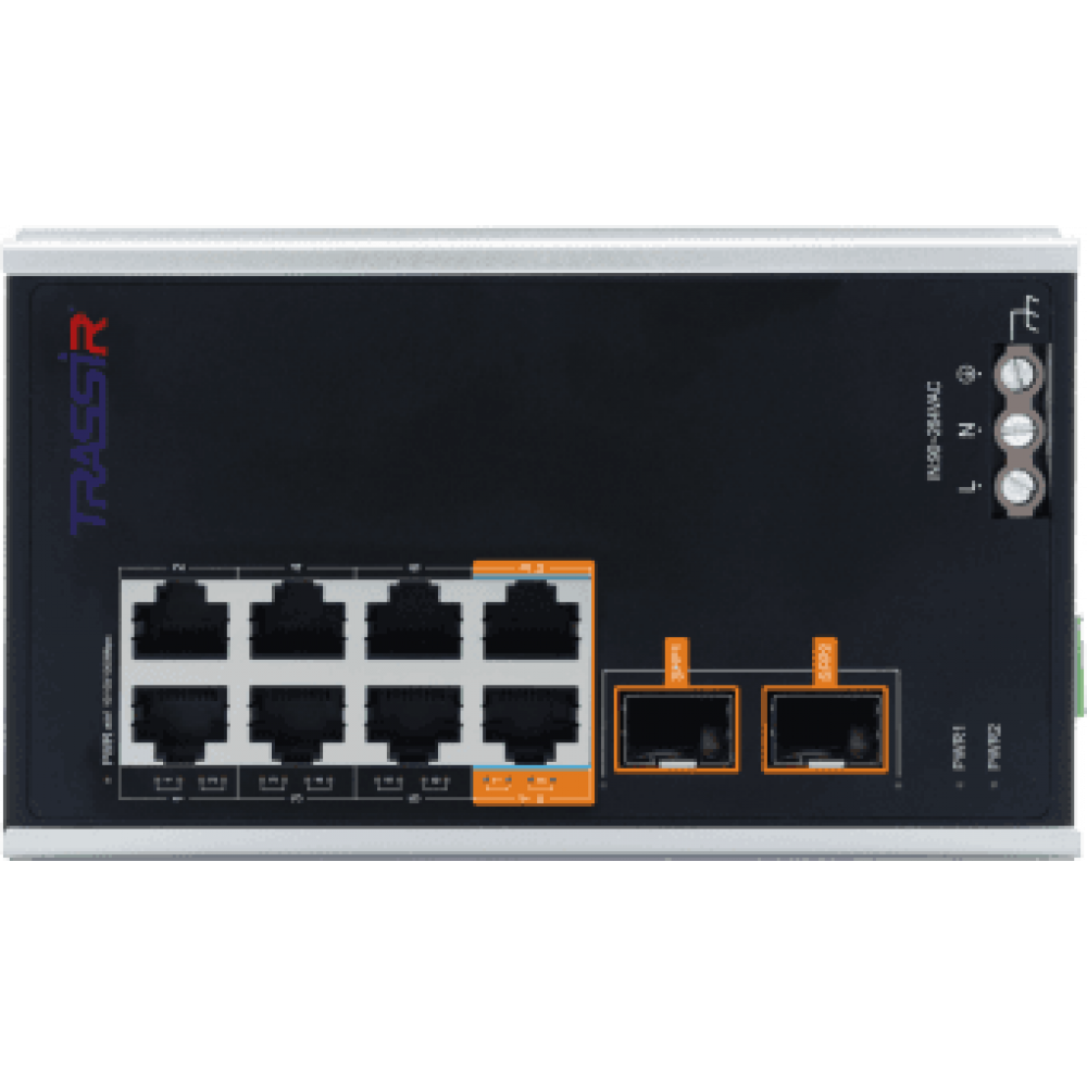 TR-NS15102S-130-8POE. Коммутатор с PoE. Trassir