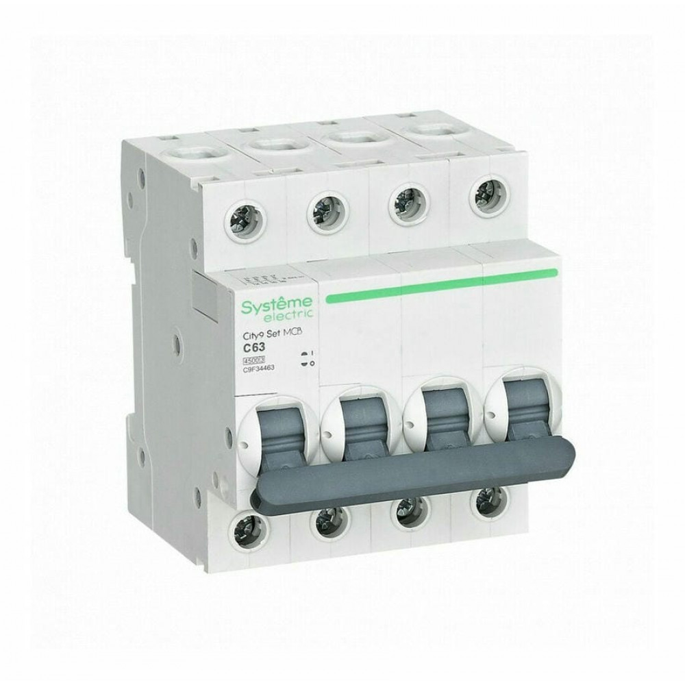 City9 Set 4P 63А 4.5kA С (C9F34463). Автоматический выключатель. Systeme Electric