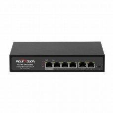 PND-04P-2M-BT1 (80W). Коммутатор 6-портовый с функцией PoE. Polyvision