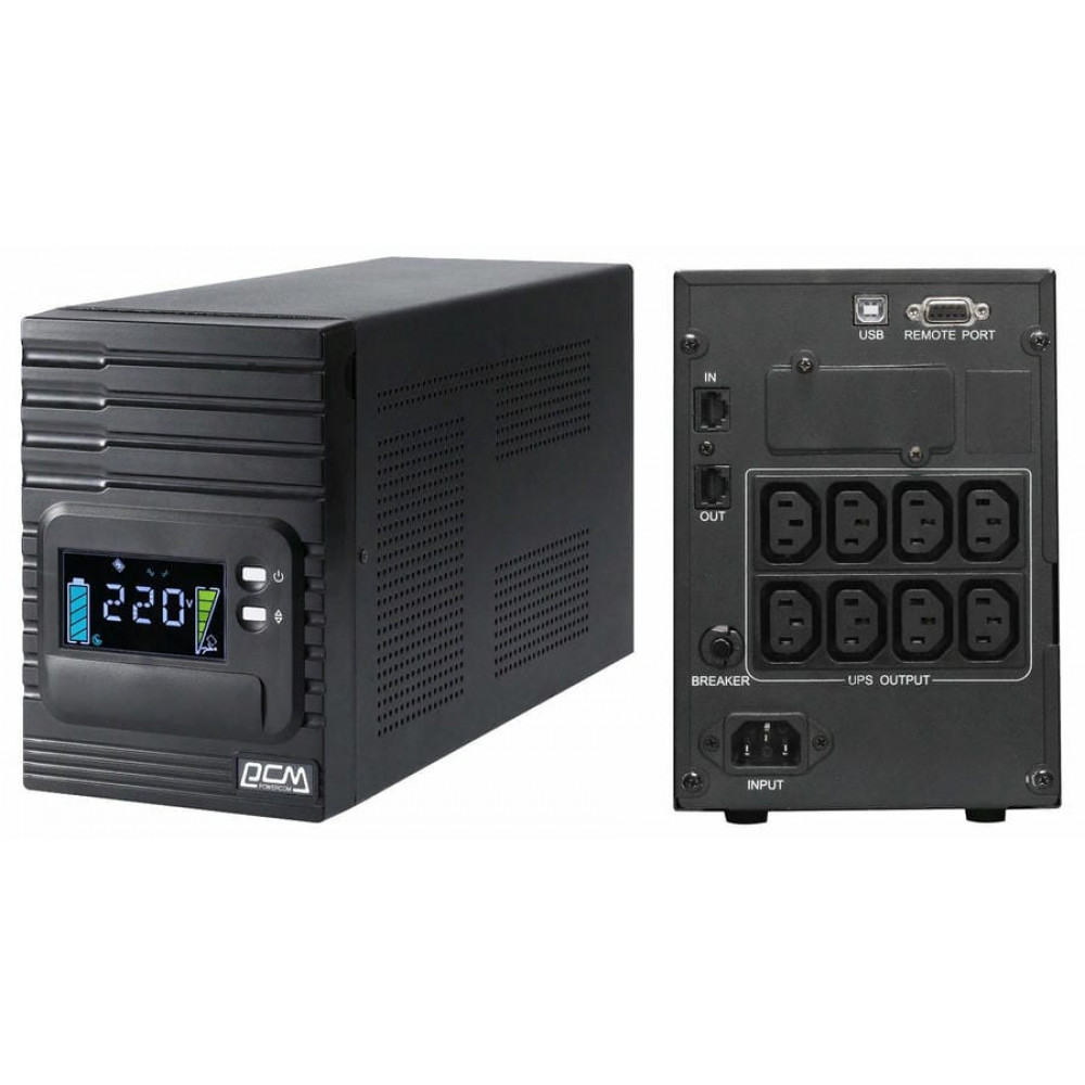 Smart King Pro+ SPT-1500-II LCD 1200Вт 1500ВА черный. Источник бесперебойного питания. POWERCOM