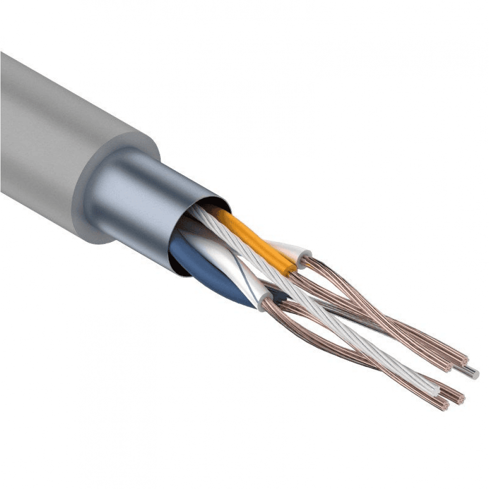 F/UTP, CAT 5e, PVC, 2PR, 24AWG, INDOOR, STRANDED, серый, 305м, REXANT (01-0125). Кабель «витая пара» (LAN) для структурированных систем связи. Rexant