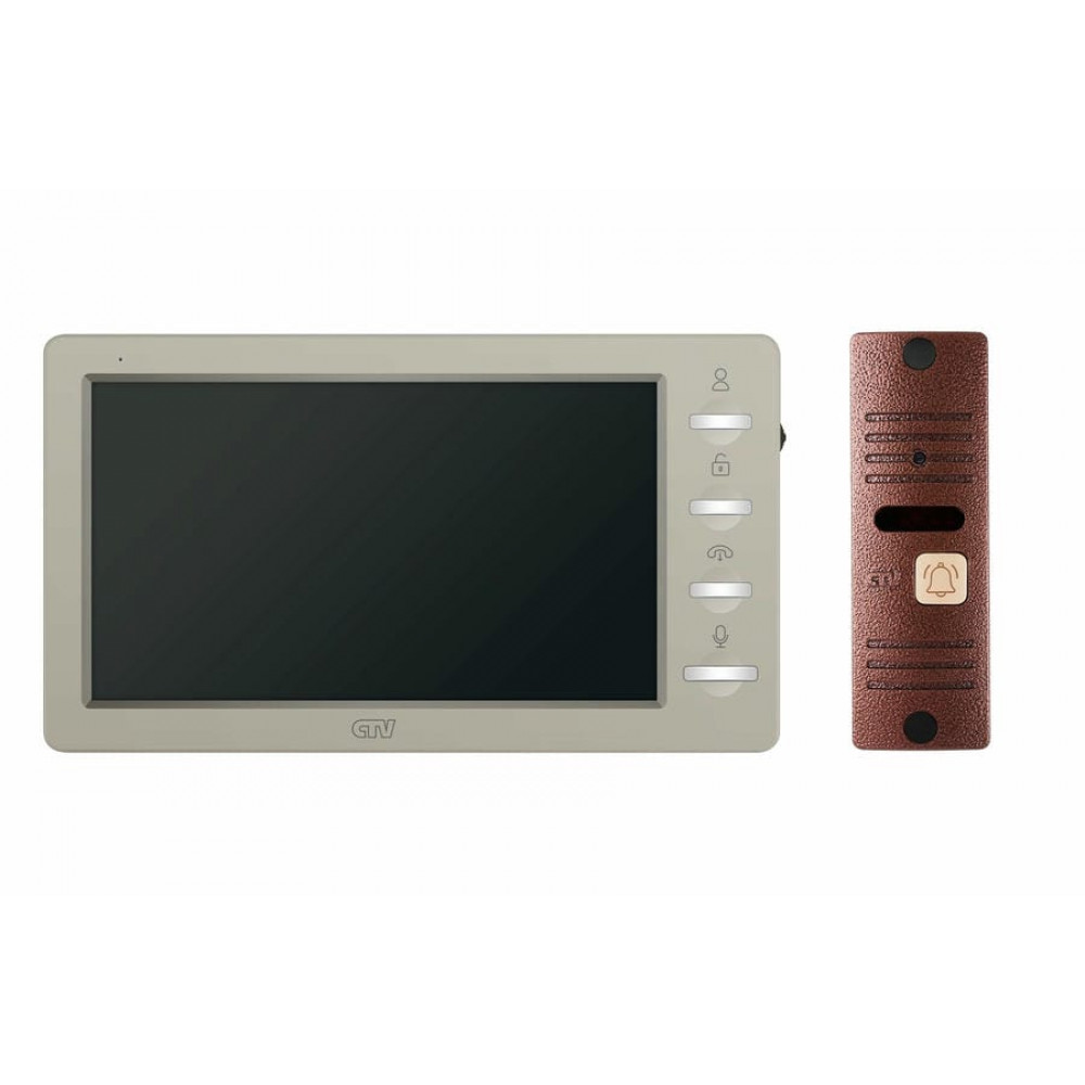 CTV-DP3702 Gamma (бежевый + бронза). Комплект видеодомофона. CTV