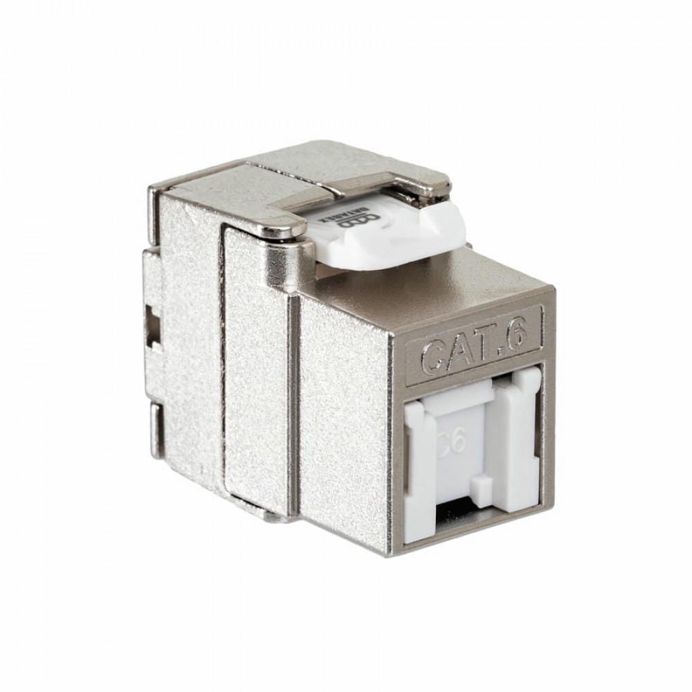 Модуль Keystone кат.6, STP, 1xRJ45, T568A/B, без инструмента, белый (DR-510720). Модуль Keystone. Datarex