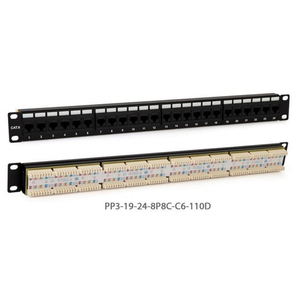 PP3-19-24-8P8C-C5E-110D. Патч-панель 19. Hyperline