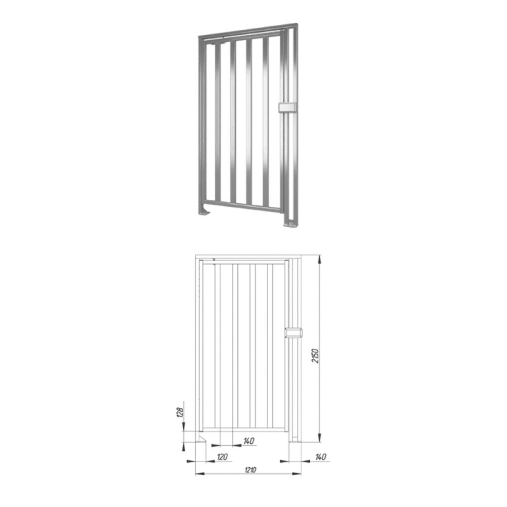Praktika К-10-Н правая. Калитка полноростовая. OXGARD